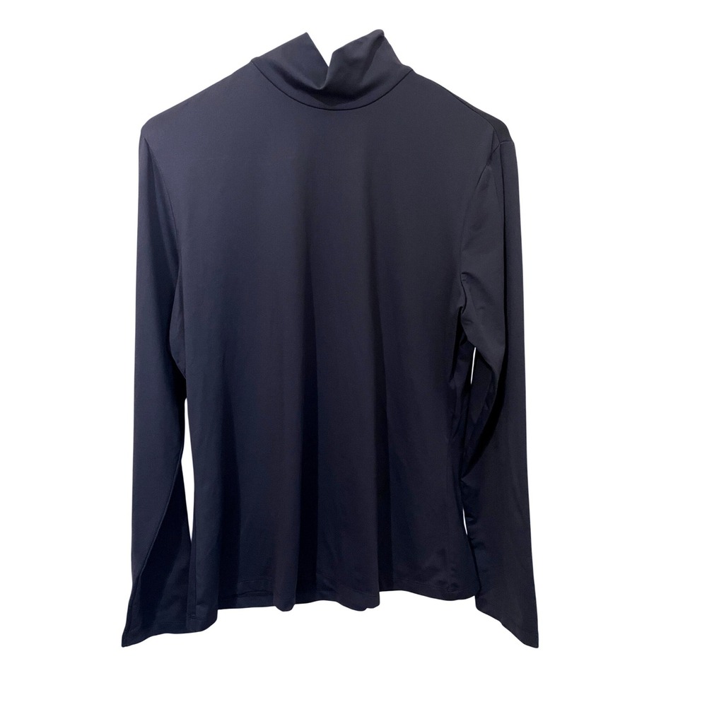 J.McLaughlin Size XL Black Catalina Cloth Long Sleeve Mock Neck Stretchy Top